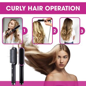 Hair Straightener Iron Brush Straight Hair Straightener