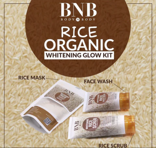 BNB Rice Extract Bright And Glow Kit Pack of 3 With Box