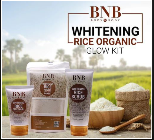 BNB Rice Extract Bright And Glow Kit Pack of 3 With Box