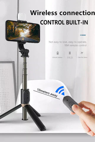 Multifunctional Portable Bluetooth Wireless Integrated Selfie Stick & Tripod