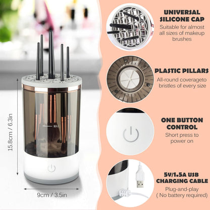 AUTOMATIC COSMETIC BRUSH CLEANER