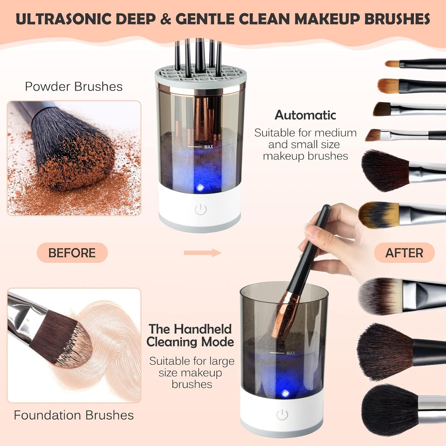 AUTOMATIC COSMETIC BRUSH CLEANER
