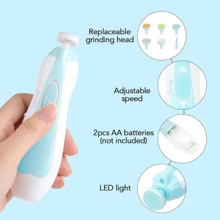 Electric Baby Nail clipper Kit with LED Light