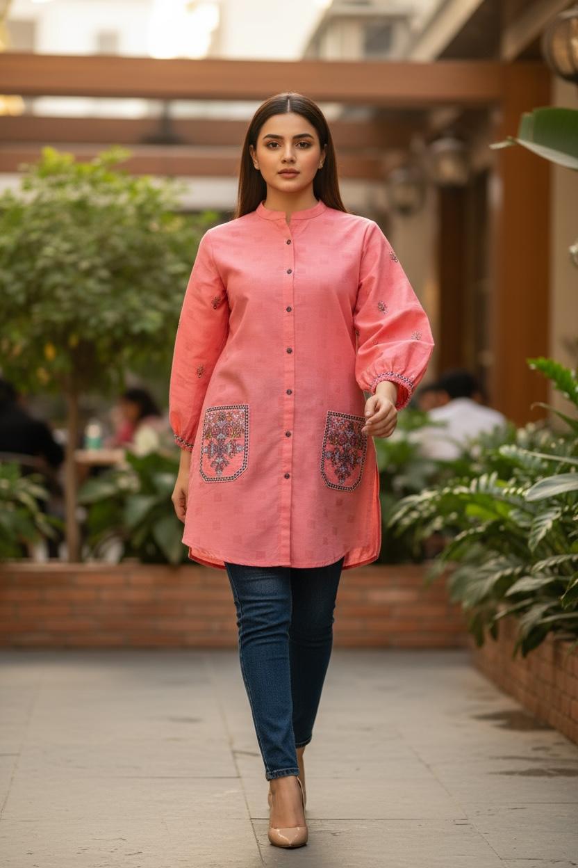 🎀 Everyday Bloom Floral Cotton Kurti – Fresh & Effortlessly Chic