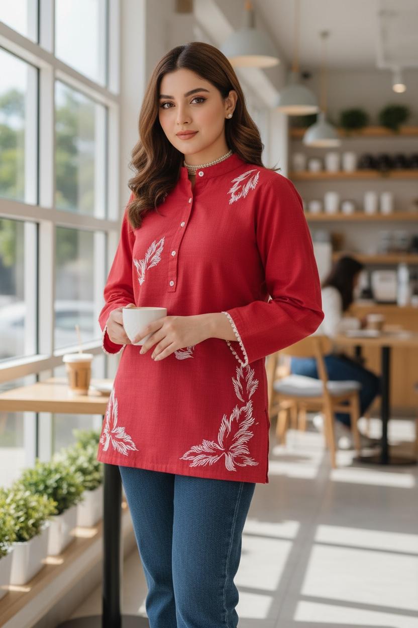 🎀 Everyday Bloom Floral Cotton Kurti – Fresh & Effortlessly Chic