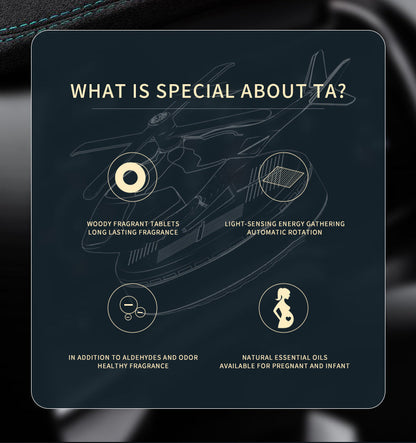 Car Fragrance Portable Solar Panel Helicopter Model Automotive Fragrance