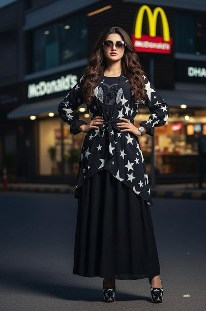 🖤 Zafynix 3-Piece Polka Dot Shrug Set – Modern Modesty, Redefined