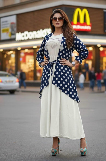 🖤 Zafynix 3-Piece Polka Dot Shrug Set – Modern Modesty, Redefined