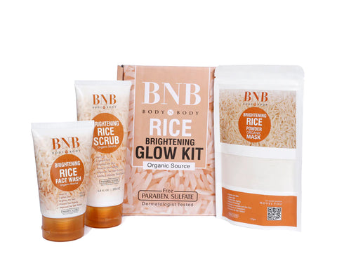BNB Rice Extract Bright And Glow Kit Pack of 3 With Box