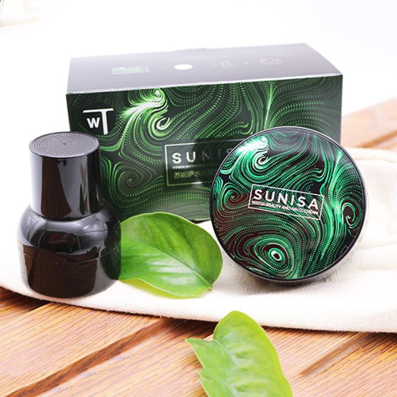 SUNISA Foundation Base Water proof Mushroom Head Air Cushion BB CC Cream Moisturizing Liquid Foundation with Sponge