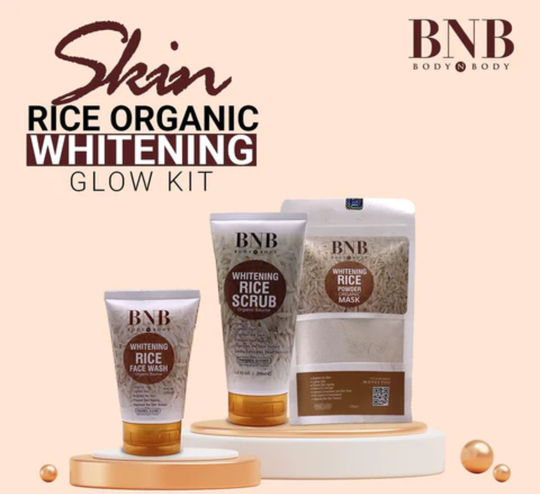 BNB Rice Extract Bright And Glow Kit Pack of 3 With Box