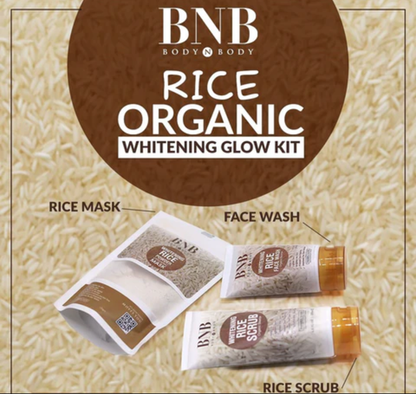 BNB Rice Extract Bright And Glow Kit Pack of 3 With Box