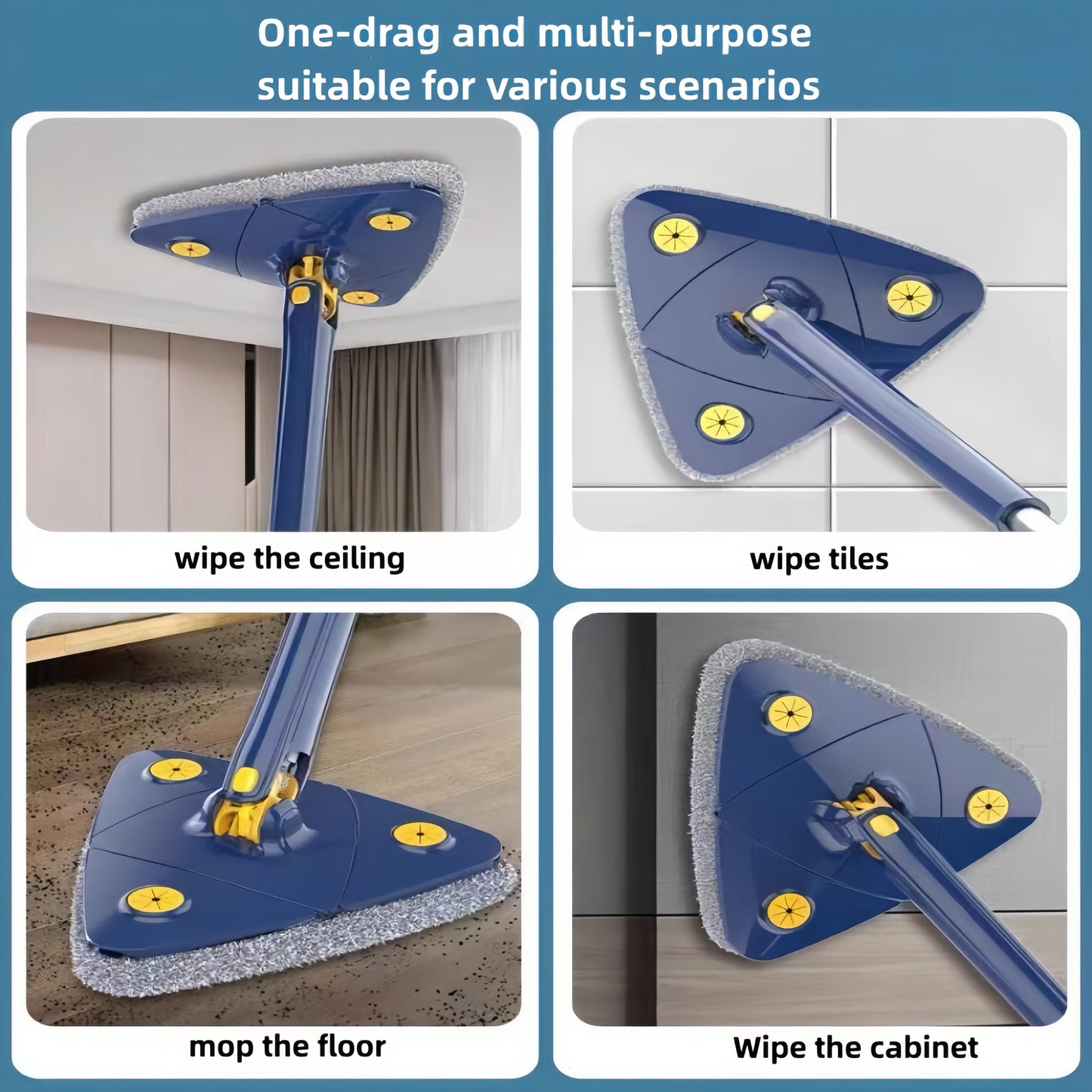 360° Rotatable Triangular Water Cleaning Mop