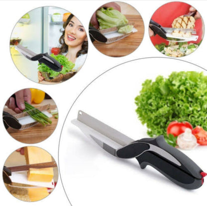 2 In 1 Knife & Cutting Board