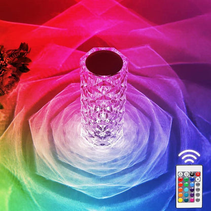 Rose Crystal Diamond Led Lamp - Rechargeable