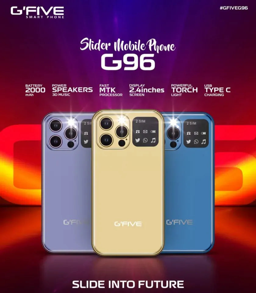 ZAFYNIX Combo Deal – GFive G96 Slide Mobile + High-Power Flood Light