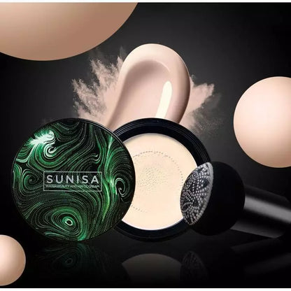 SUNISA Foundation Base Water proof Mushroom Head Air Cushion BB CC Cream Moisturizing Liquid Foundation with Sponge